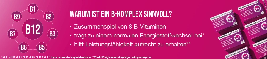 Zusammenspiel von 8 B-Vitaminen 